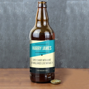 Blue Stripe Personalised Craft Beer (Any Message)