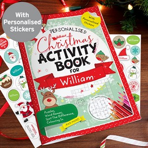 Christmas Personalised Activity Book with Stickers
