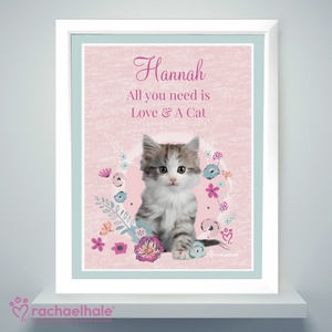 Rachael Hale Cute Kitten Personalised Framed Poster 