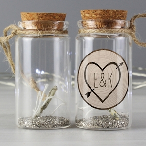 Wood Carving Personalised Hanging Message in a Bottle