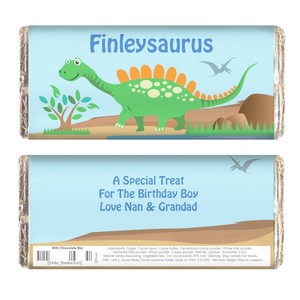 Dinosaur Personalised Milk Chocolate Bar