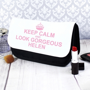 Keep Calm Personalised Make Up Bag