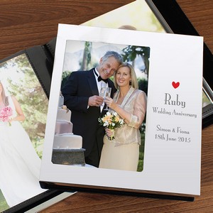  Decorative Ruby Anniversary Personalised Photo Frame Album 6x4