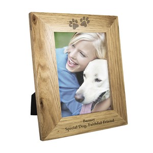 Paw Prints 5x7 Wooden Personalised Photo Frame
