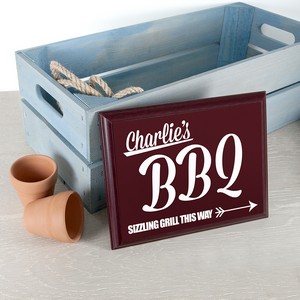 BBQ This Way! Personalised Garden Plaque