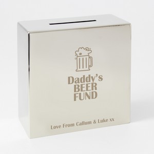 Beer Square Personalised Money Box