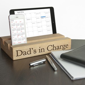 Windfall Wood Personalised Desk Tablet and Phone Holder