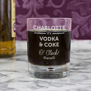 Its... O'Clock Personalised (Any Message) Tumbler Bubble Glass