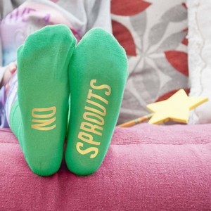 Child's Canary And Sprout Personalised Christmas Day Socks