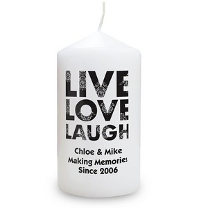Live Love Laugh Personalised Candle