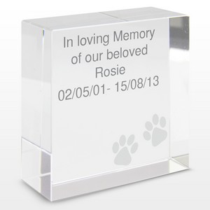 Paws Medium Personalised Crystal Token