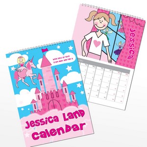 A4 Personalised Princess Wall Calendar