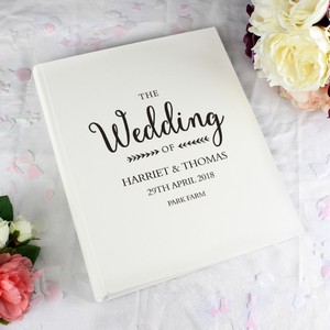 Rustic Wedding Traditional Personalised  Photo Album