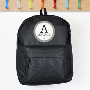 Star Name Personalised Black Backpack