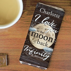 To the Moon & Infinity... Personalised Chocolate Bar