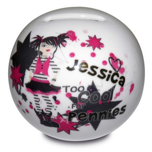 Too Cool Personalised Girl Money Box