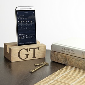 Welsh Ash Personalised Stand and Phone Tidy