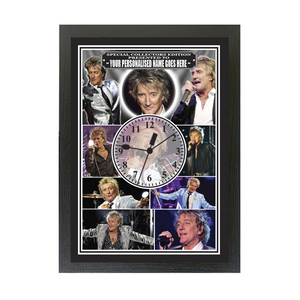Rod Stewart Personalised Icon Framed Clock