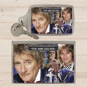 Rod Stewart Personalised Icon Keyring and Magnet Set