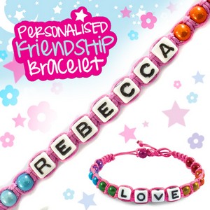 Girls Personalised Friendship Bracelet:- Rebecca