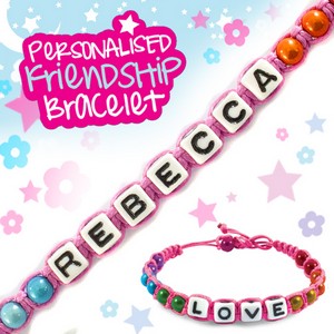 Girls Personalised Friendship Bracelet:- Rebecca
