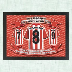 Sheffield United  Personalised Football Shirt Picture