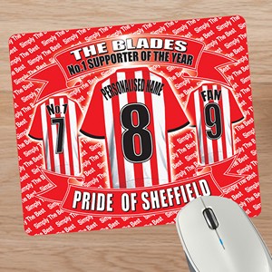 Sheffield United Football Shirt Personalised Mouse Mat