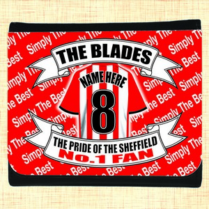 Sheffield United Football Shirt Personalised Wallet 