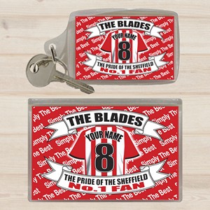 Sheffield United Personalised Keyring and Magnet Set