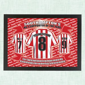 Southampton  Personalised Football Shirt Picture