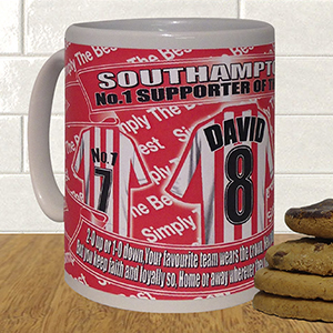Southampton Personalised Football Shirt Mug