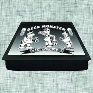 Beer Crazy Monster Personalised Lap Tray