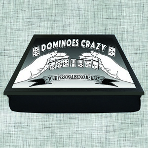 Dominoes Crazy Personalised Lap Tray