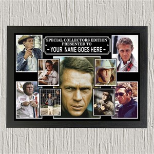 Steve McQueen  Personalised Icon Framed Picture