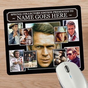 Steve McQueen Personalised Icon Mouse Mat