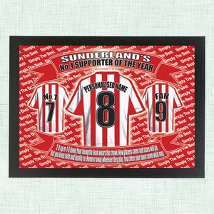 Sunderland  Personalised Football Shirt Picture