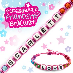Girls Personalised Friendship Bracelet:- Scarlett