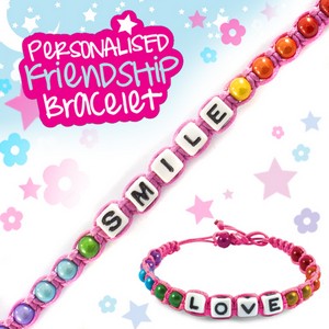 Girls Personalised Friendship Bracelet:- Smile