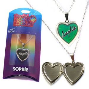 Colour Changing Personalised Mood Locket Necklace:- Sophie