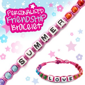 Girls Personalised Friendship Bracelet:- Summer