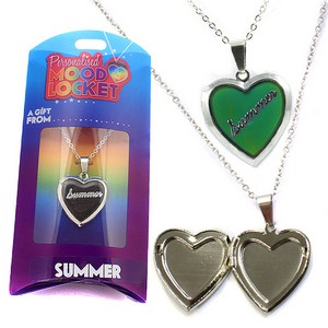 Colour Changing Personalised Mood Locket Necklace:- Summer