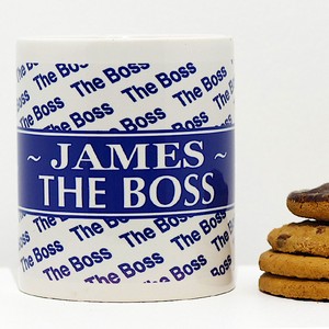 The Boss Personalised Mug (Blue)