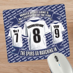 Tottenham Football Shirt Personalised Mouse Mat