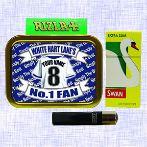 Tottenham Football Shirt Personalised Tobacco Tin & Products