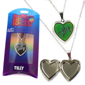 Colour Changing Personalised Mood Locket Necklace:- Tilly
