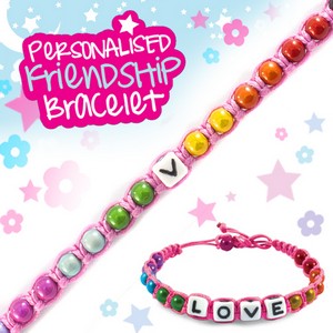 Girls Personalised Friendship Bracelet:- V