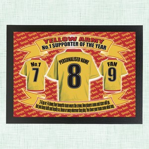 Watford  Personalised Football Shirt Picture