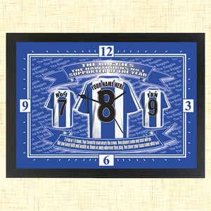 Personalised West Brom United Football Team Shirt Clock