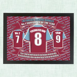 West Ham  Personalised Football Shirt Picture