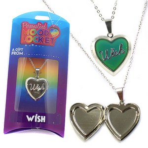Colour Changing Personalised Mood Locket Necklace:- Wish